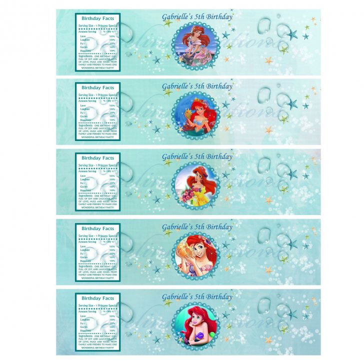 Free Printable Little Mermaid Water Bottle Labels
