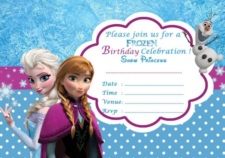 Frozen Invitations Printables Free