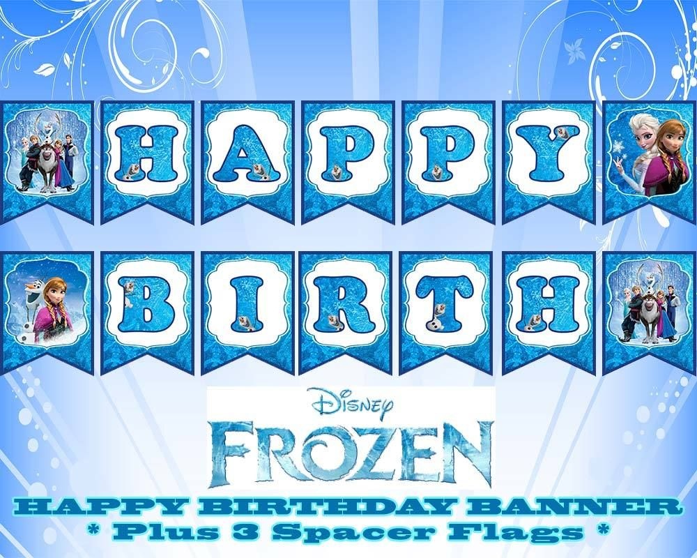 Disney Frozen Happy Birthday Banner | Birthday In 2019 | Frozen - Frozen Happy Birthday Banner Free Printable
