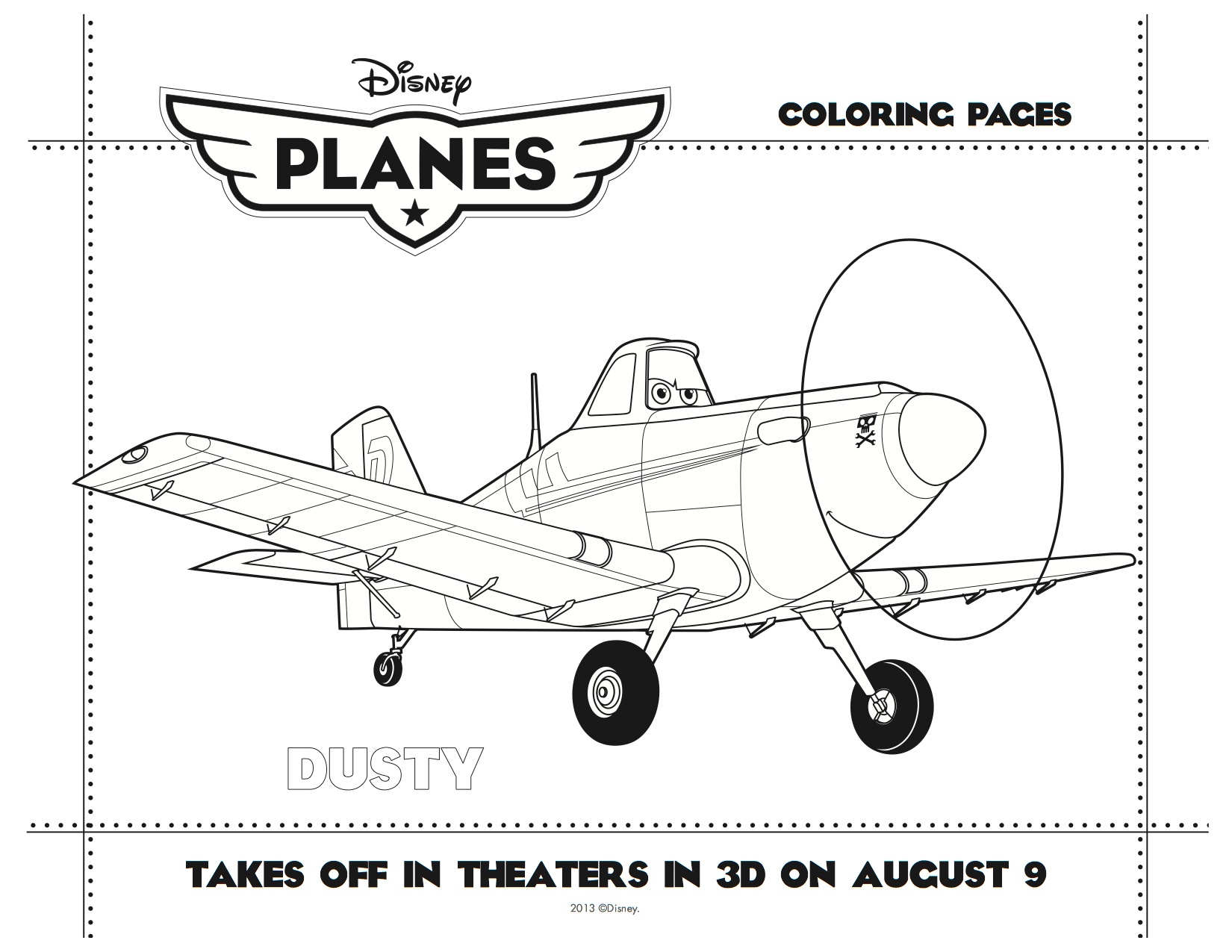 Disney Planes Printable Dusty Coloring Sheet | Mama Likes This - Free Planes Printables