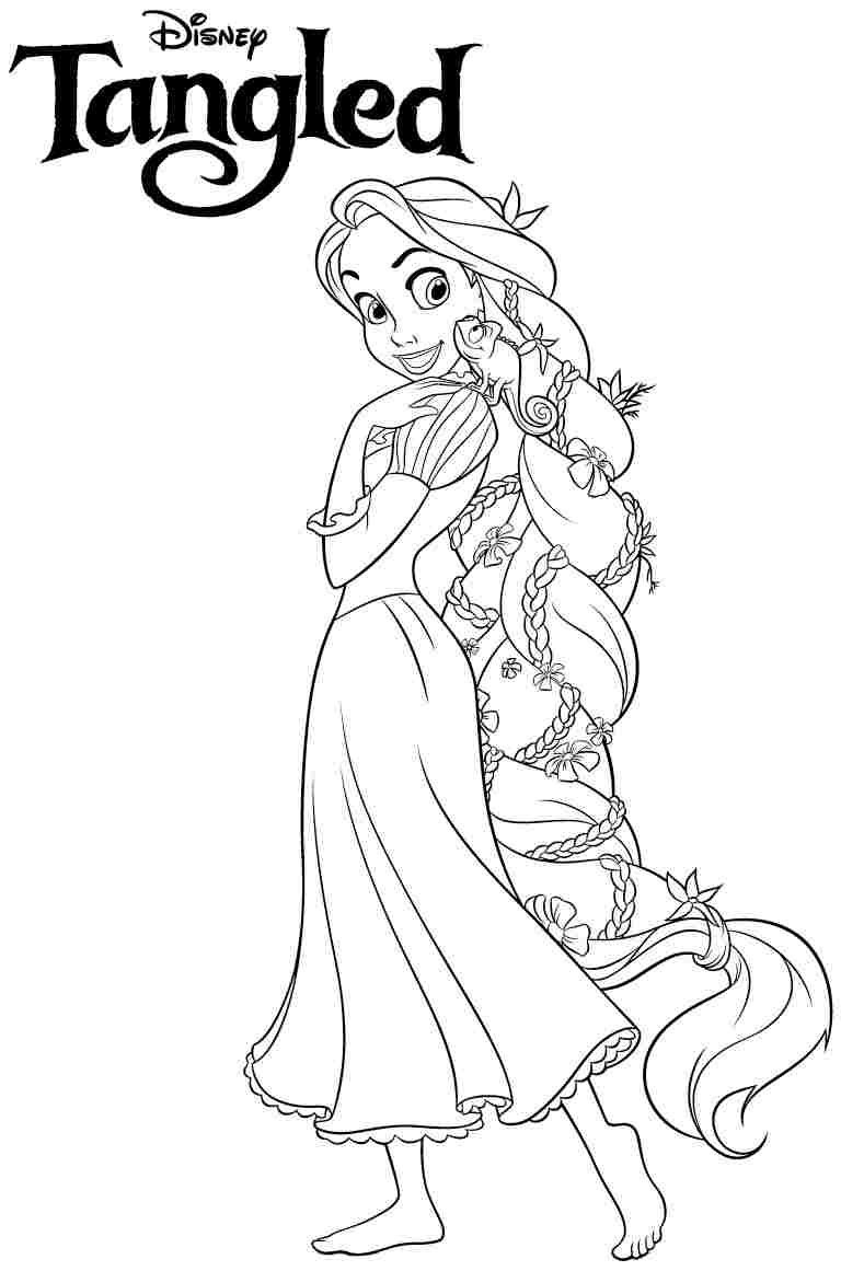 Disney Princess Tangled Rapunzel Coloring Pages Free Printable For - Free Printable Tangled