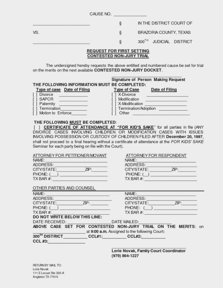 Free Printable Divorce Papers For Louisiana