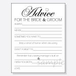 Diy Advice For The Bride & Groom Printable Cards For A Shower | Etsy   Free Printable Bridal Shower Advice Cards