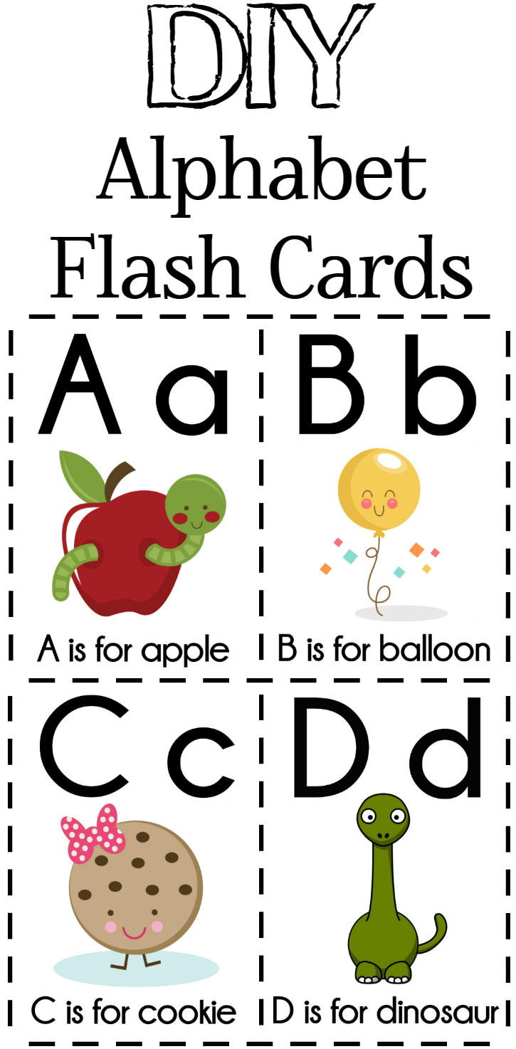 Diy Alphabet Flash Cards Free Printable | Homeschooling | Preschool - Free Printable Flash Cards