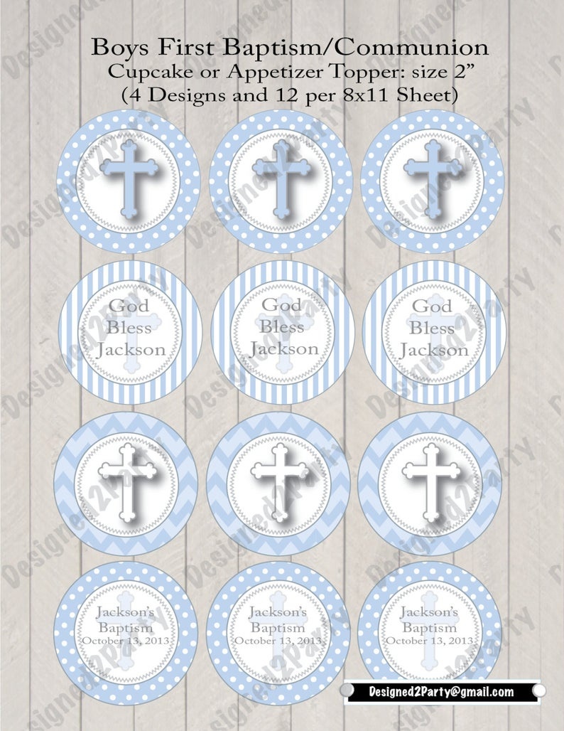 Baptism Cupcake Toppers Printable Free Printable Free Templates Download