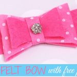 Diy Felt Bow   With Free Printable Pattern |Treasurie   Free Printable Hair Bow Templates