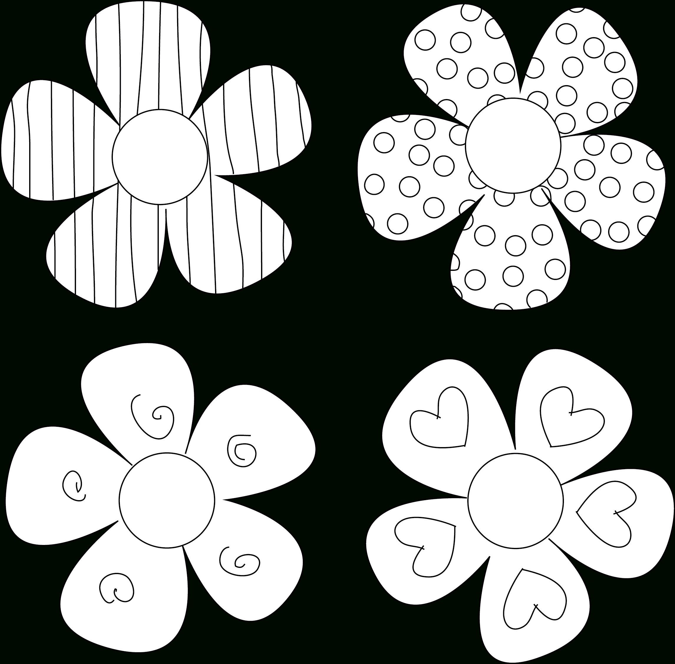 Diy Flower Tutorials You Must Try | 1 | Flower Template, Applique - Free Printable Flowers