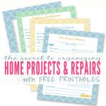 Diy Home Improvement Printables | Keeping A Master Binder Of Home   Free Home Organization Printables