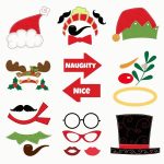 Diy Photo Booth Cut Out Christmas Printable Booth Props – 911Stories   Bachelorette Photo Booth Props Printable Free