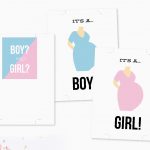 Diy Pop Up Gender Reveal Card Free Printable   Free Gender Reveal Printables