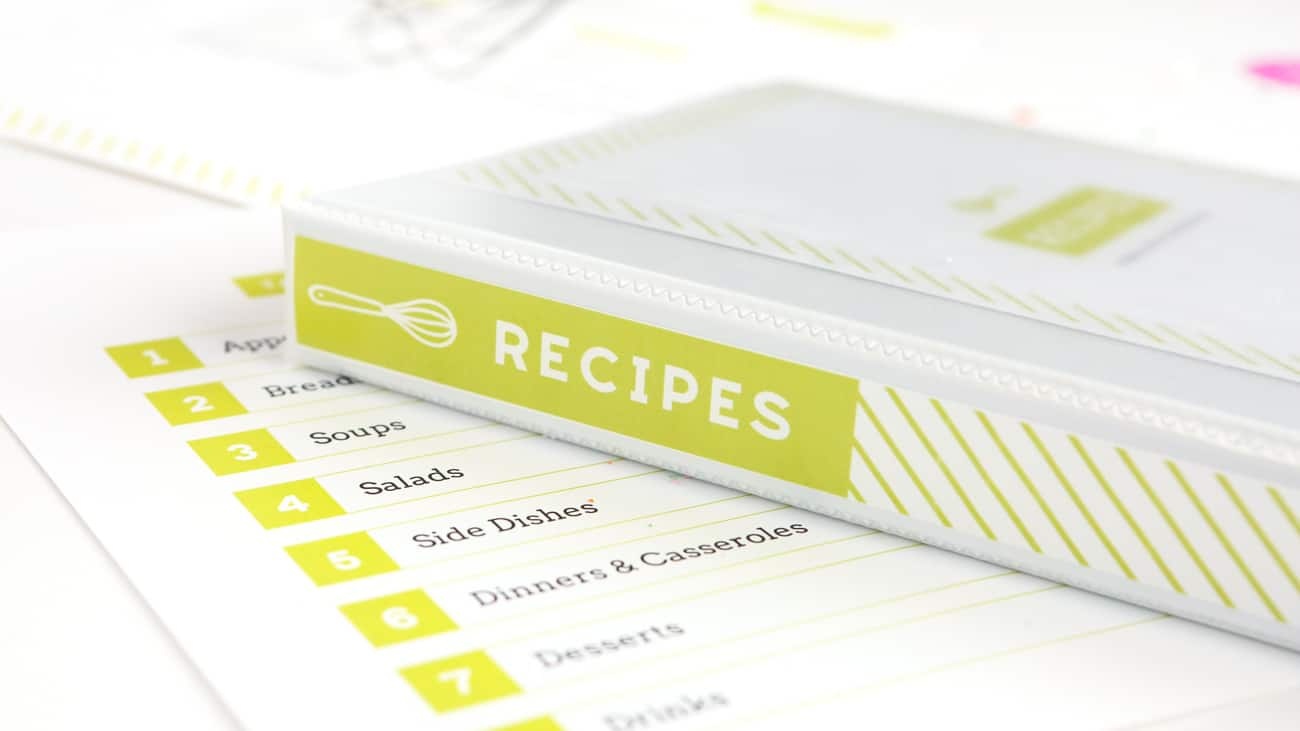 Diy Recipe Book (With Free Printable Recipe Binder Kit!) - Free Printable Recipe Binder Kit