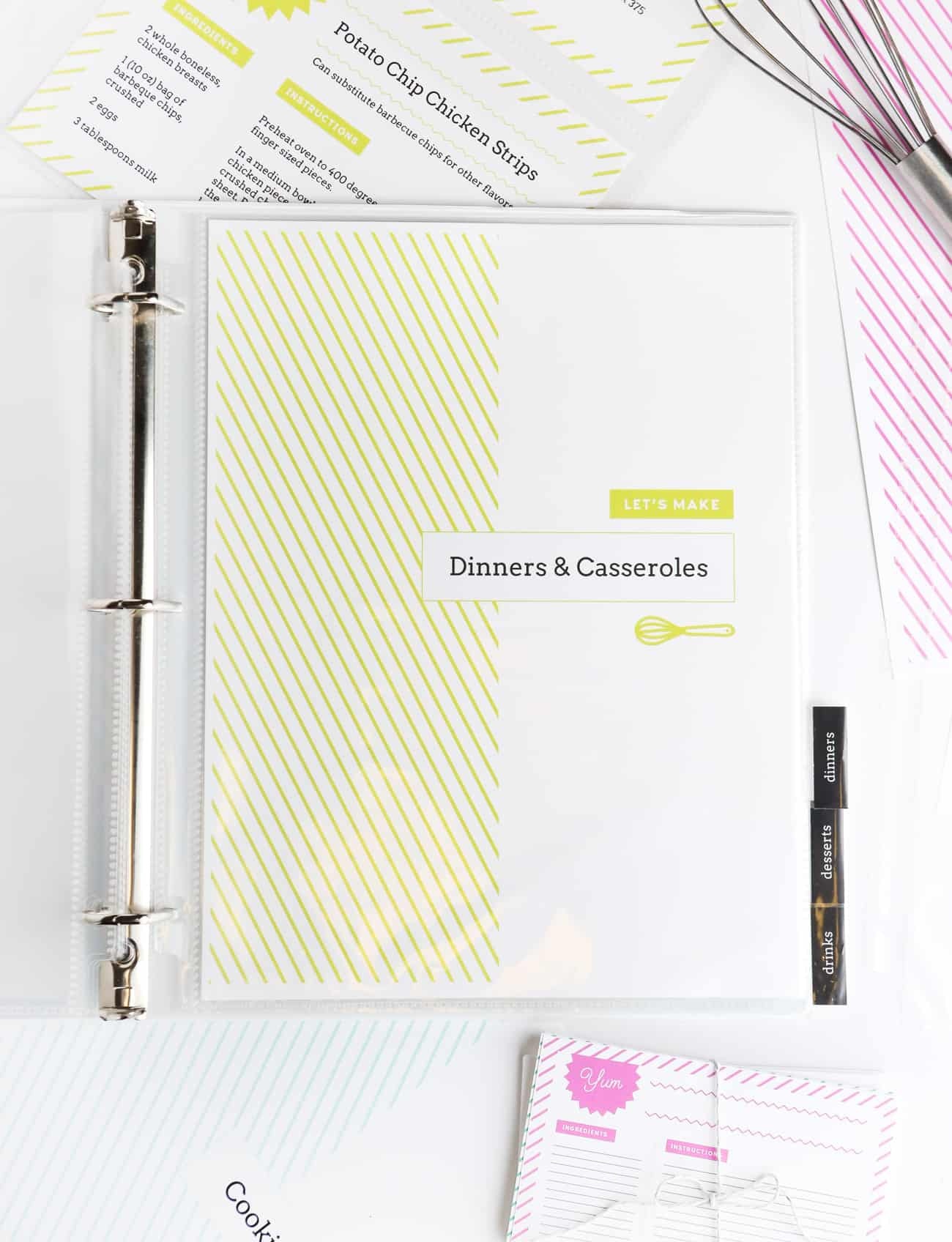 Diy Recipe Book (With Free Printable Recipe Binder Kit!) - Free Printable Recipe Dividers