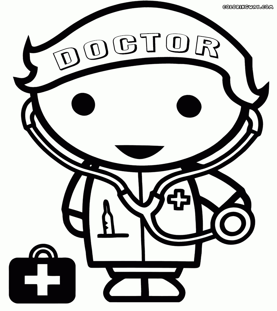Doctor Bag Coloring Page - High Quality Coloring Pages - Coloring Home - Doctor Coloring Pages Free Printable