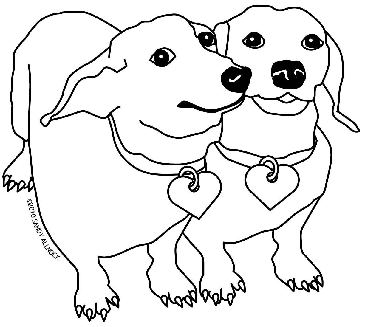 Dog Template Its A Colourful World | Animal Templates | Dog Coloring - Free Printable Dachshund Coloring Pages