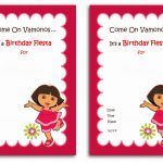 Dora | Feliz Cumpleanos From Dora The Explorer! Pack Your Kids   Dora The Explorer Free Printable Invitations