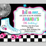 Download Free Template Free Printable Roller Skating Birthday Party   Free Printable Roller Skating Birthday Party Invitations