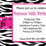 Download Now Free Template Sweet 16 Birthday Invitations Templates   Free Printable 16Th Birthday Party Invitation Templates
