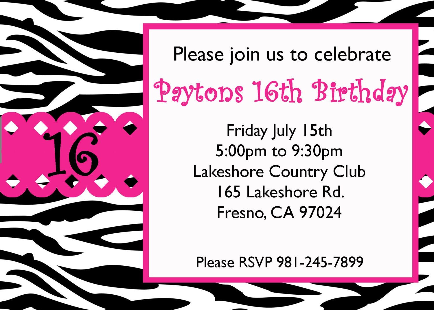 Download Now Free Template Sweet 16 Birthday Invitations Templates - Free Printable 16Th Birthday Party Invitation Templates