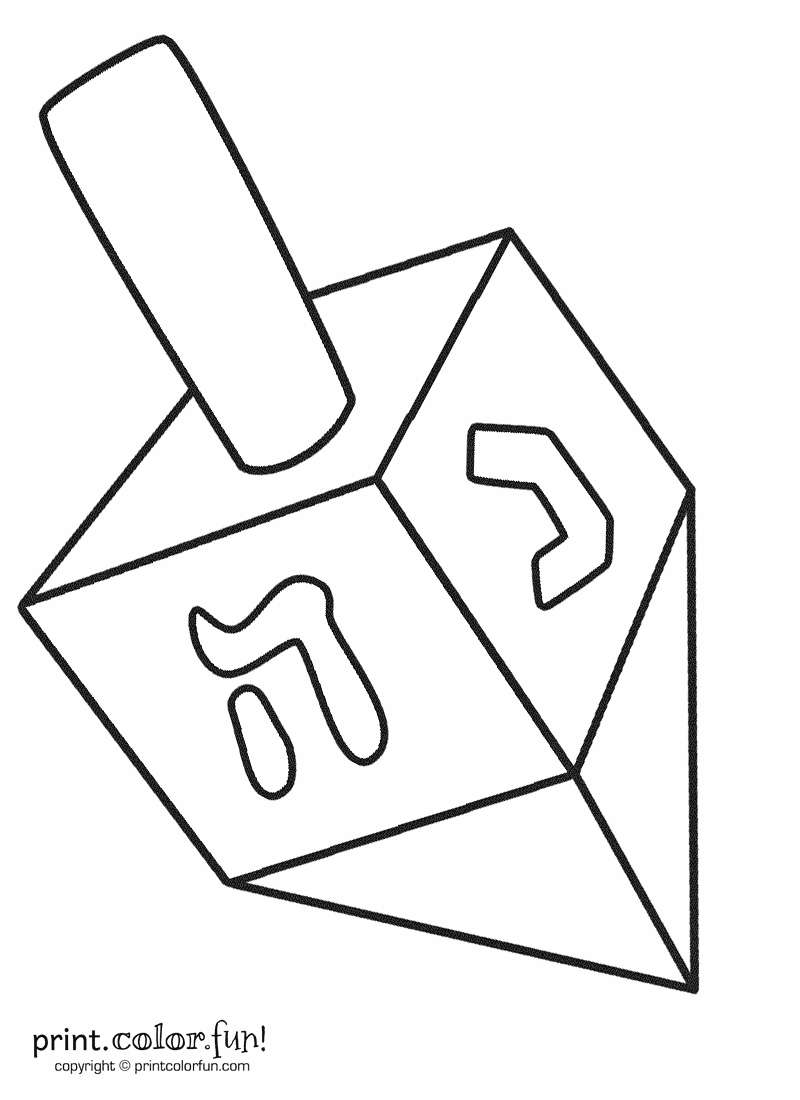 Dreidel | Print. Color. Fun! Free Printables, Coloring Pages - Free Printable Dreidel Template