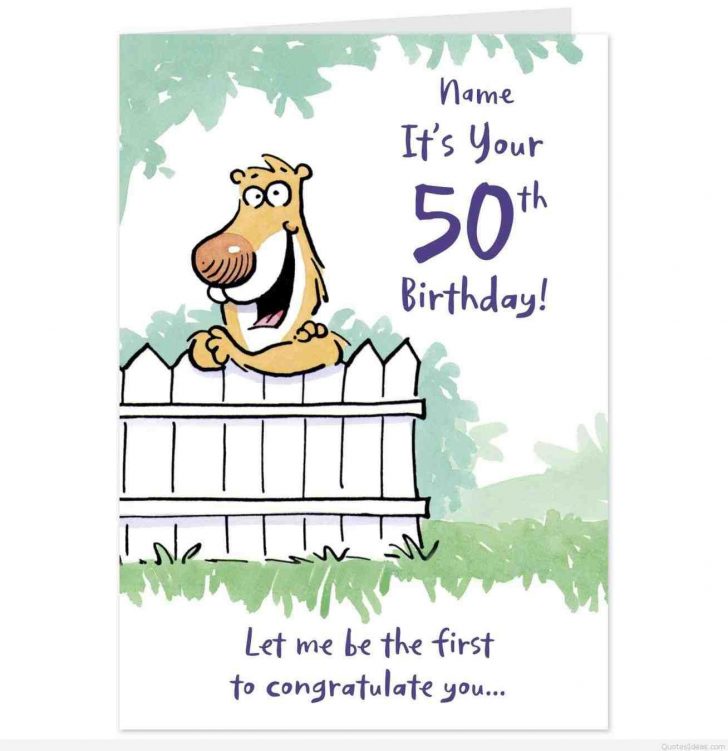 Free Printable 50Th Birthday Cards Funny