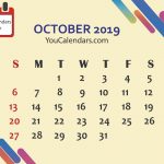 ✅Free October 2019 Calendar Printable Template   You Calendars   Free October Printables