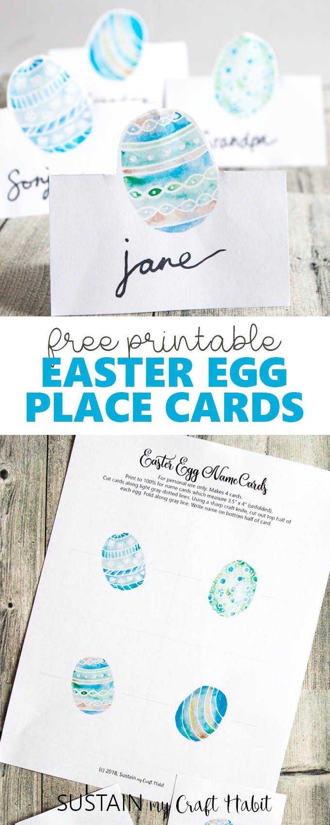  Free Easter Place Cards Printable Free Printable