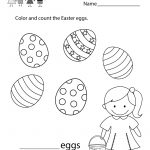 Easter Math Worksheet   Free Kindergarten Holiday Worksheet For Kids   Free Printable Easter Worksheets