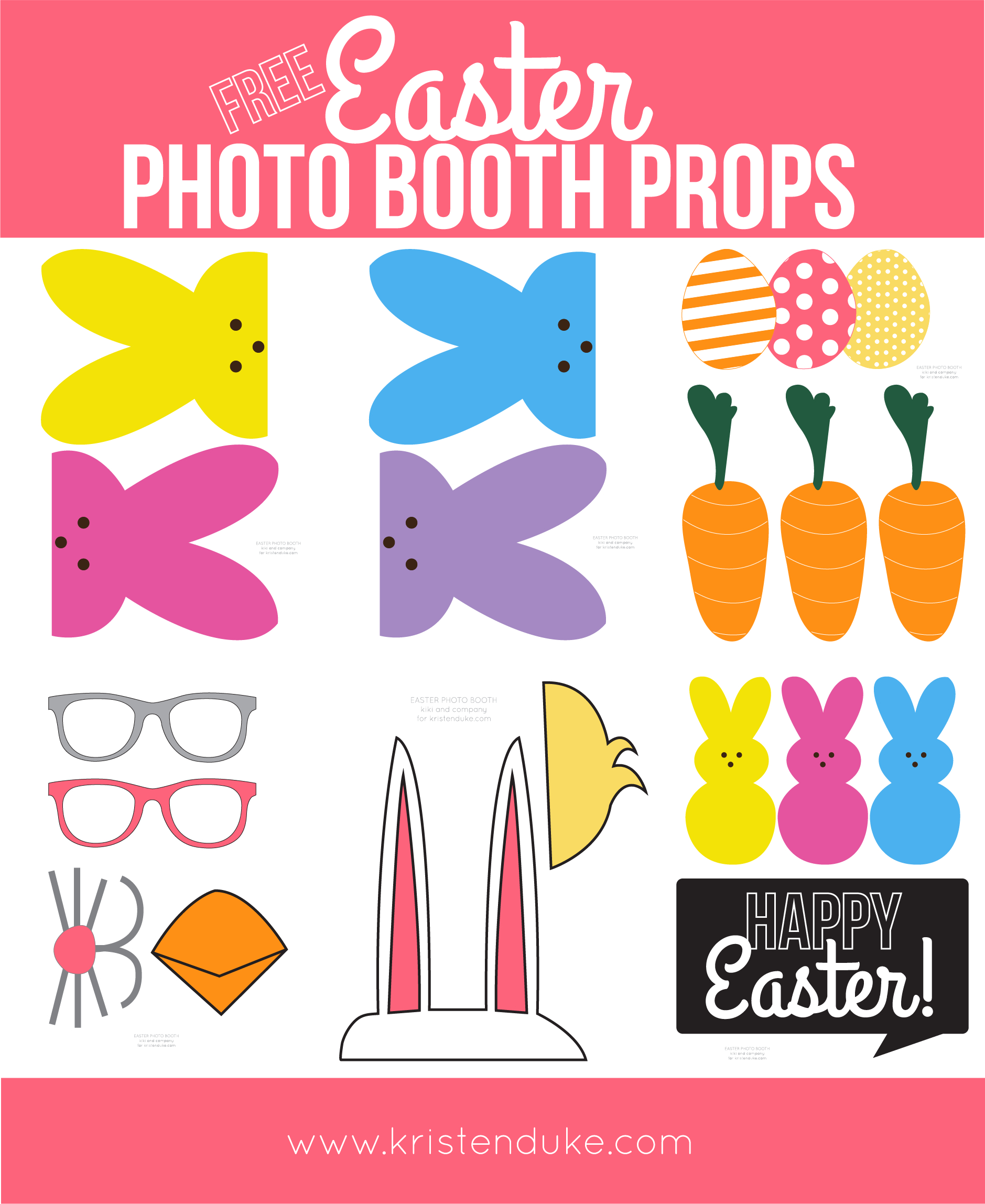 Easter Photo Booth Props From Capturing Joy With Kristen Duke - Free Printable Photo Booth Props