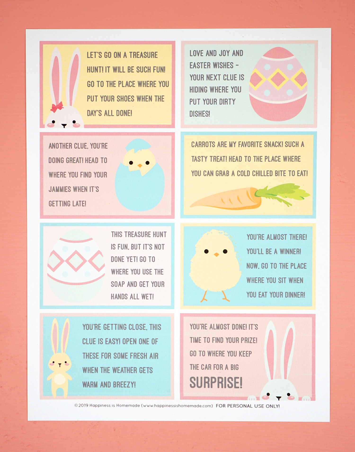 Free Printable Easter Egg Hunt Riddles Free Printable