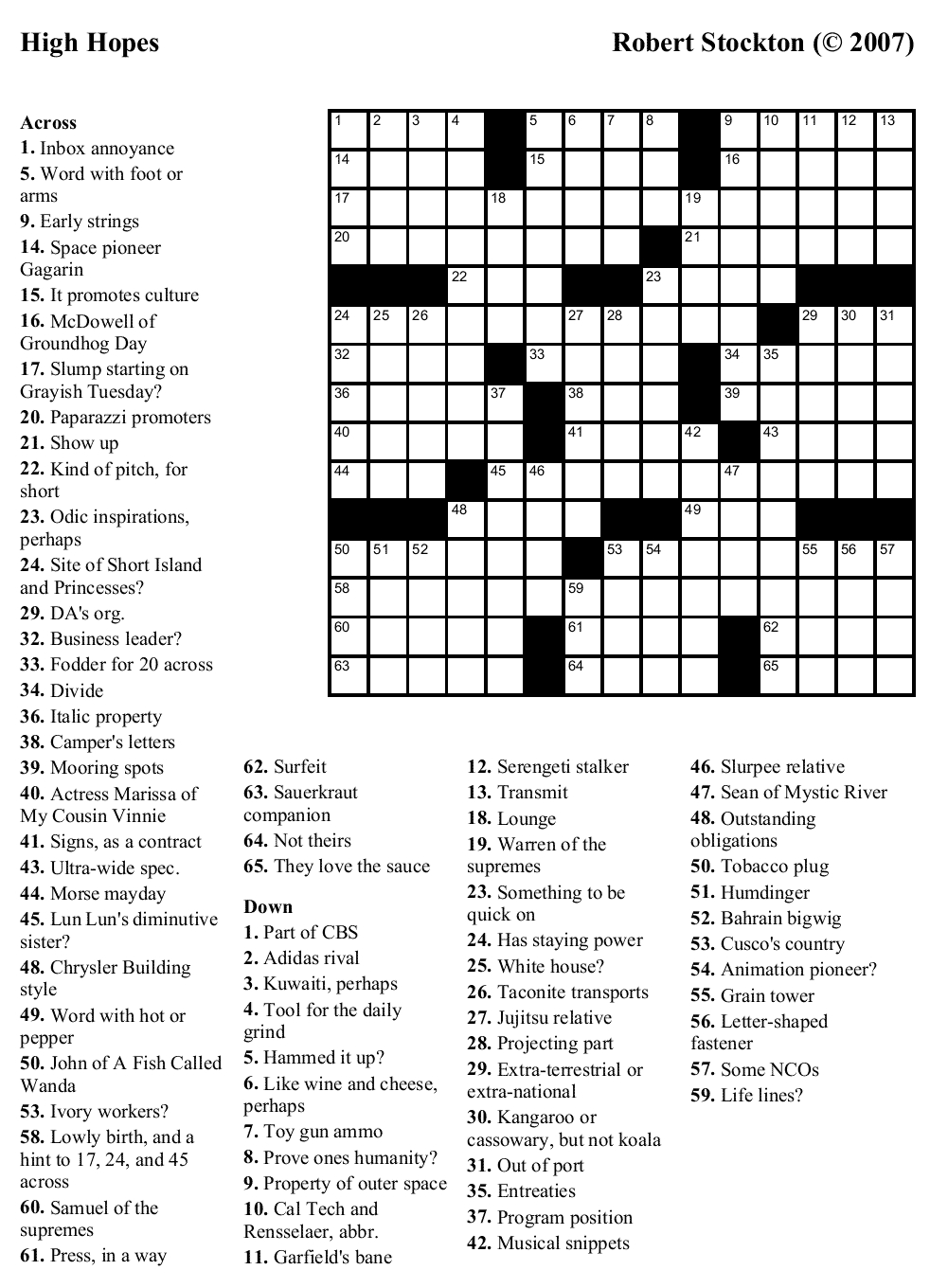 Easy Printable Crossword Puzzles | &amp;quot;aacabythã&amp;quot; | Printable Crossword - Free Printable Summer Puzzles