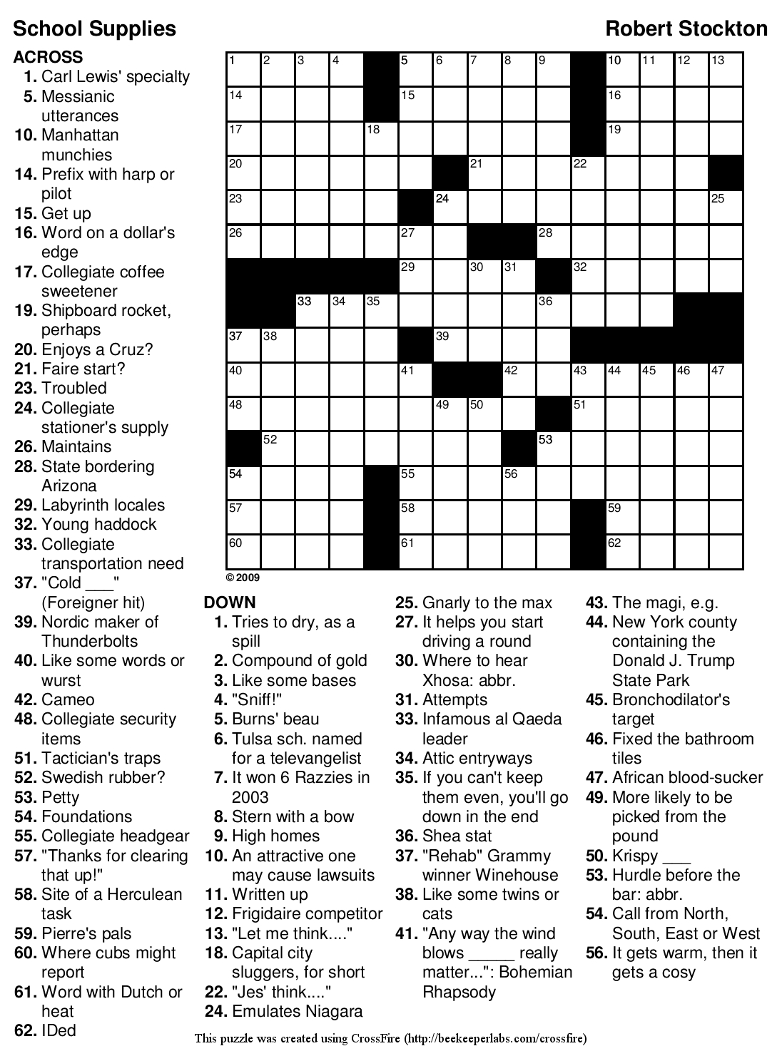 Easy Printable Crossword Puzzles | Educating The Doolittle - Free Printable Word Search Puzzles For High School Students