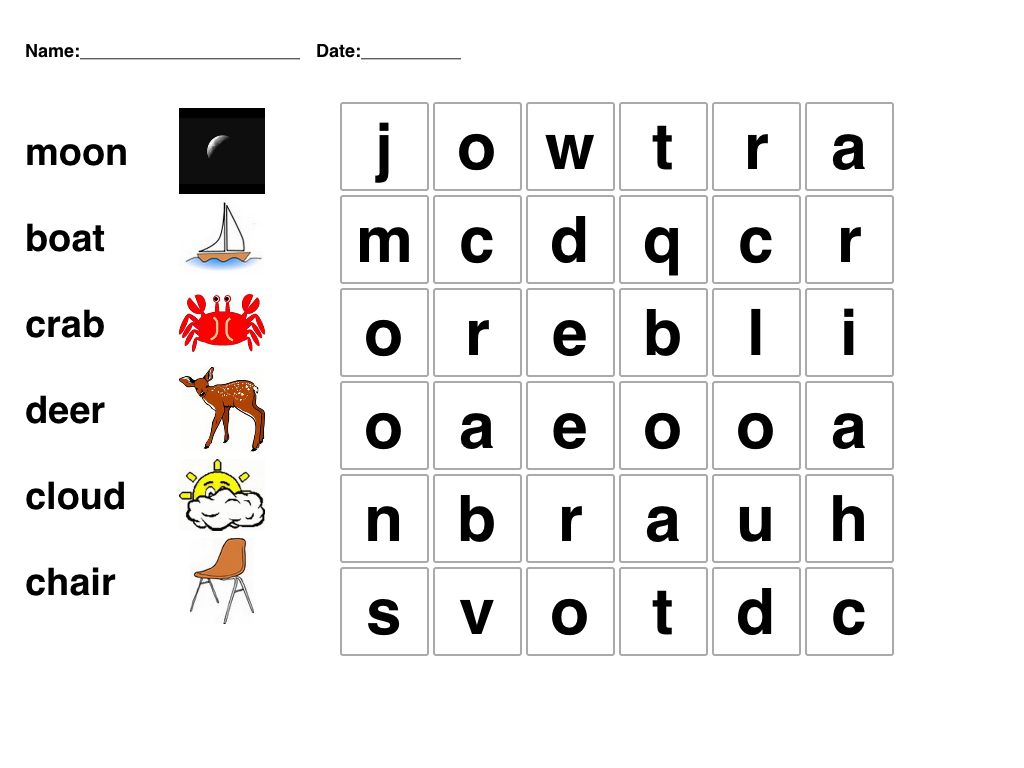 Easy Printable Word Searches With Pictures! Lots Of Other Free Free