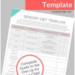Easy To Use Sensory Diet Template With A Free Pdf | Ot | Sensory   Free Printable Sensory Stories