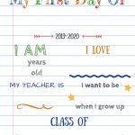 Editable First Day Of School Signs To Edit And Download For Free!   First Day Of School Template Free Printable