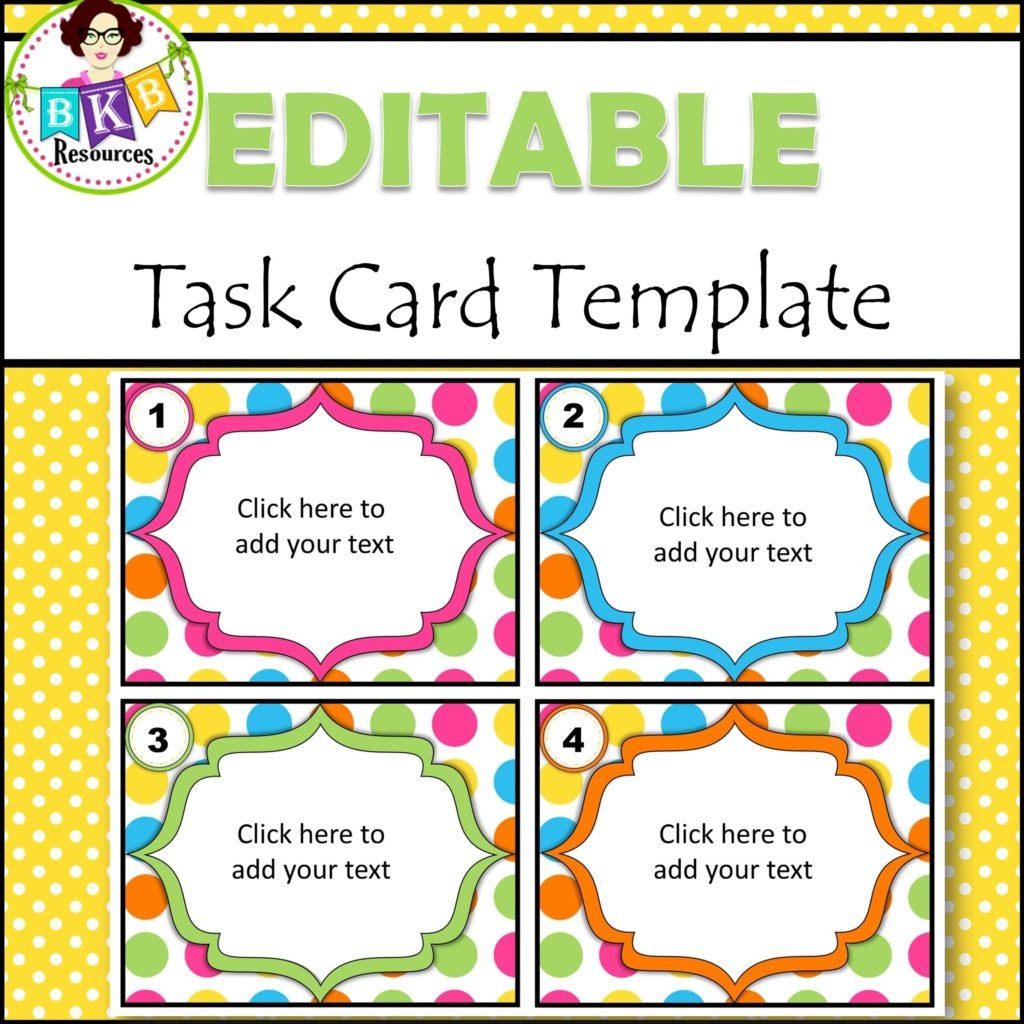 Free Printable Blank Task Cards