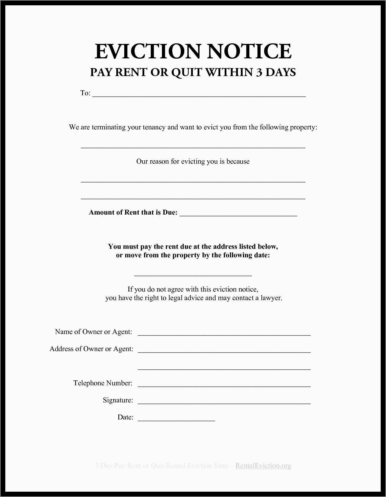Elegant Free Printable Eviction Notice Template | Best Of Template - Free Printable Eviction Notice Ohio
