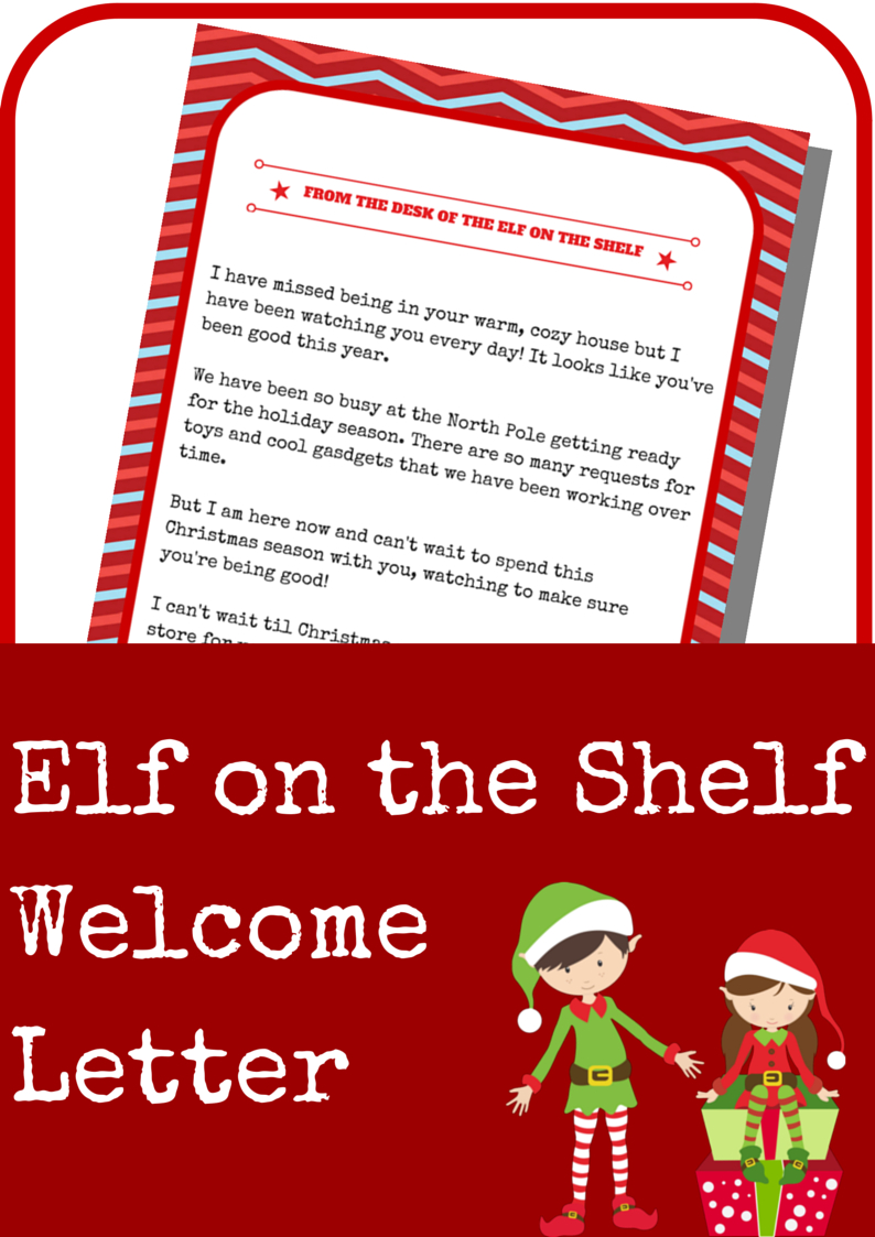 Elf On The Shelf Welcome Letter - A Grande Life - Elf On The Shelf Welcome Back Letter Free Printable