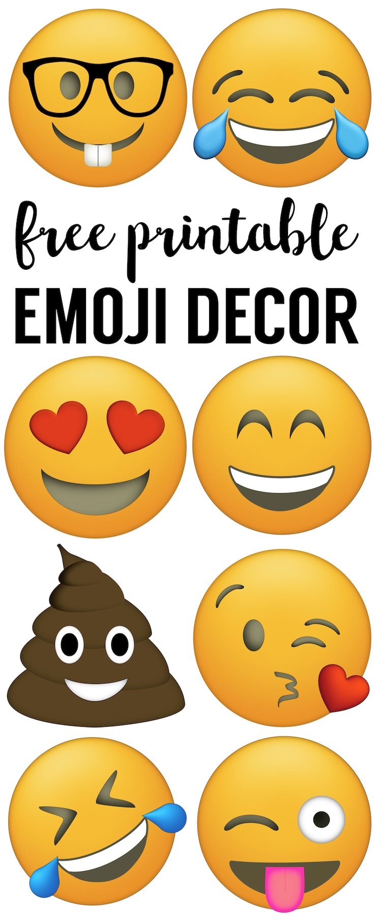 Emoji Faces Printable {Free Emoji Printables} | Kingston Emoji - Free Emoji Party Printables