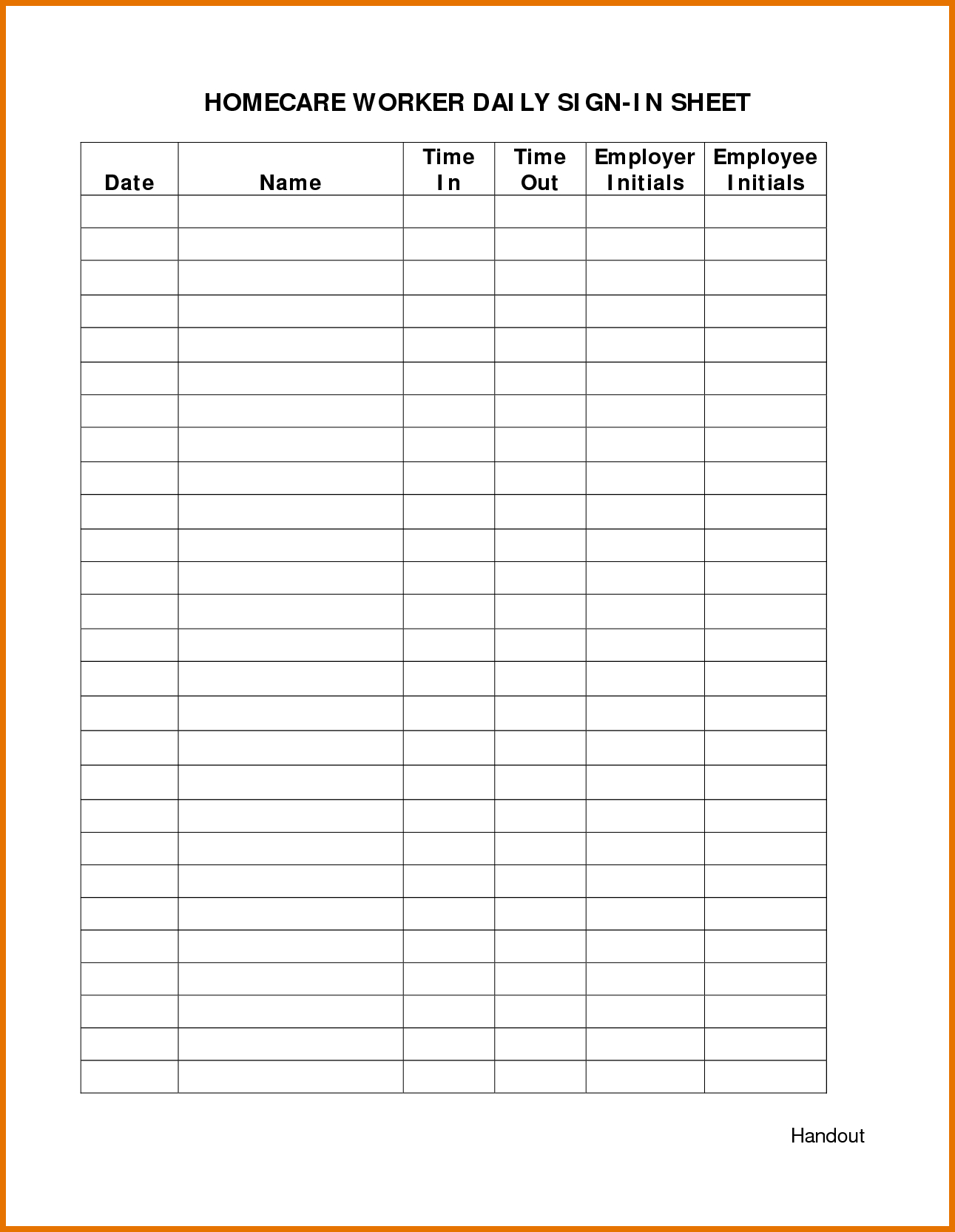Employee Attendance Sheet Pdf | Employee Attendance Sheet - Free Printable Attendance Sheets