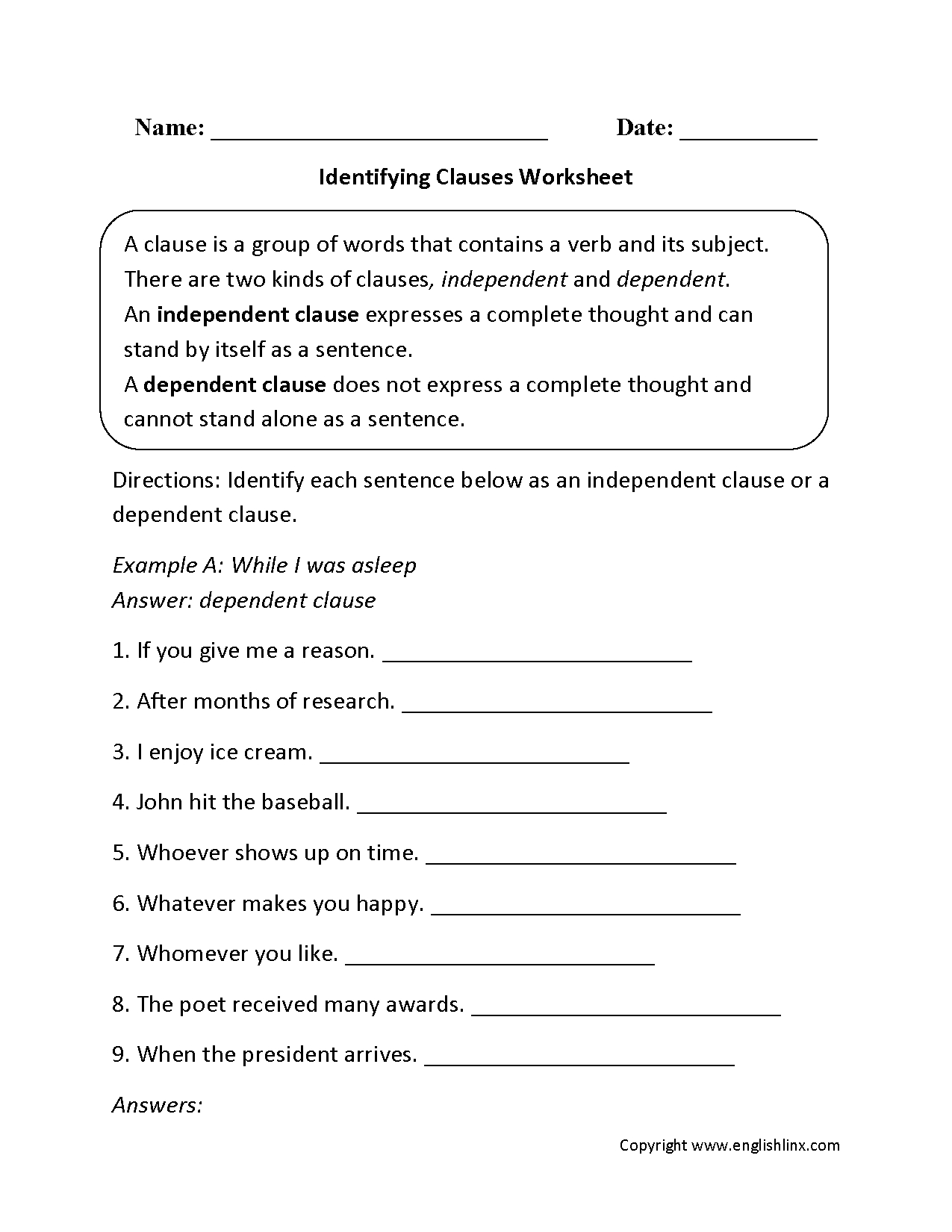 Clauses And Phrases Ks2 Worksheets