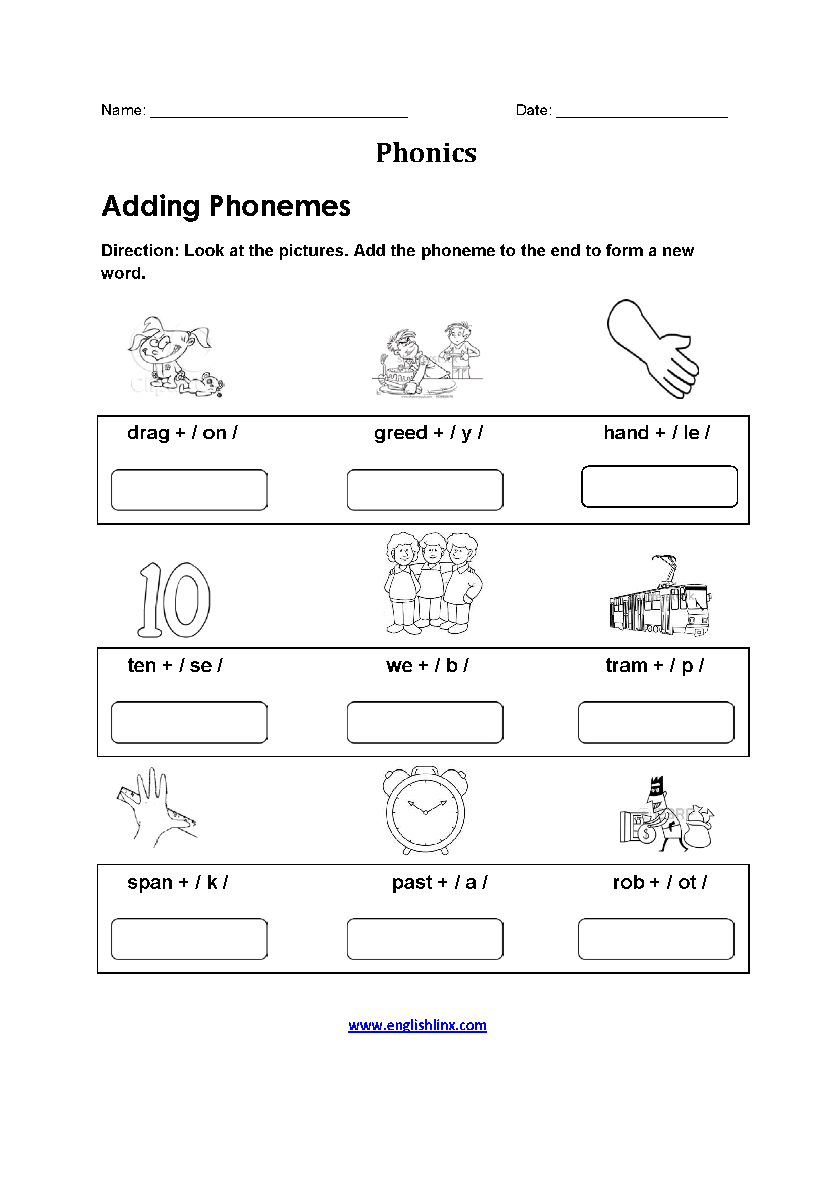 Englishlinx | Phonics Worksheets - Free Printable Phonics Worksheets For Second Grade