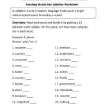 Englishlinx | Syllables Worksheets   Free Printable Open And Closed Syllable Worksheets