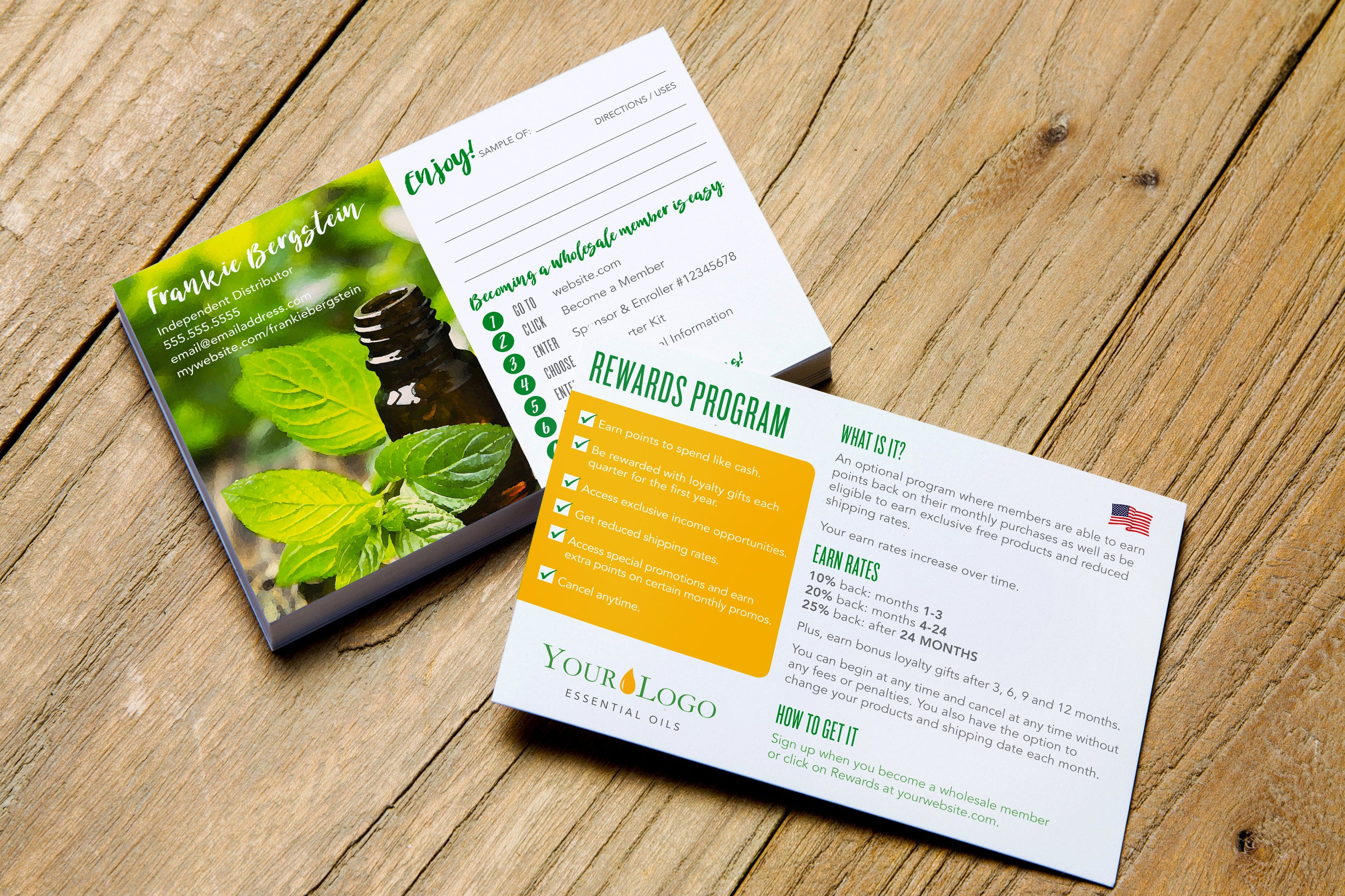 Essential Oil Sample Card W/ Sign-Up Instructions &amp;amp; Reward | Etsy - Free Printable Doterra Sample Cards