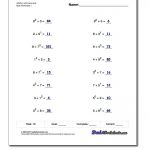 Exponents Worksheets For Computing Powers Of Ten And Scientific   Free Printable Exponent Worksheets