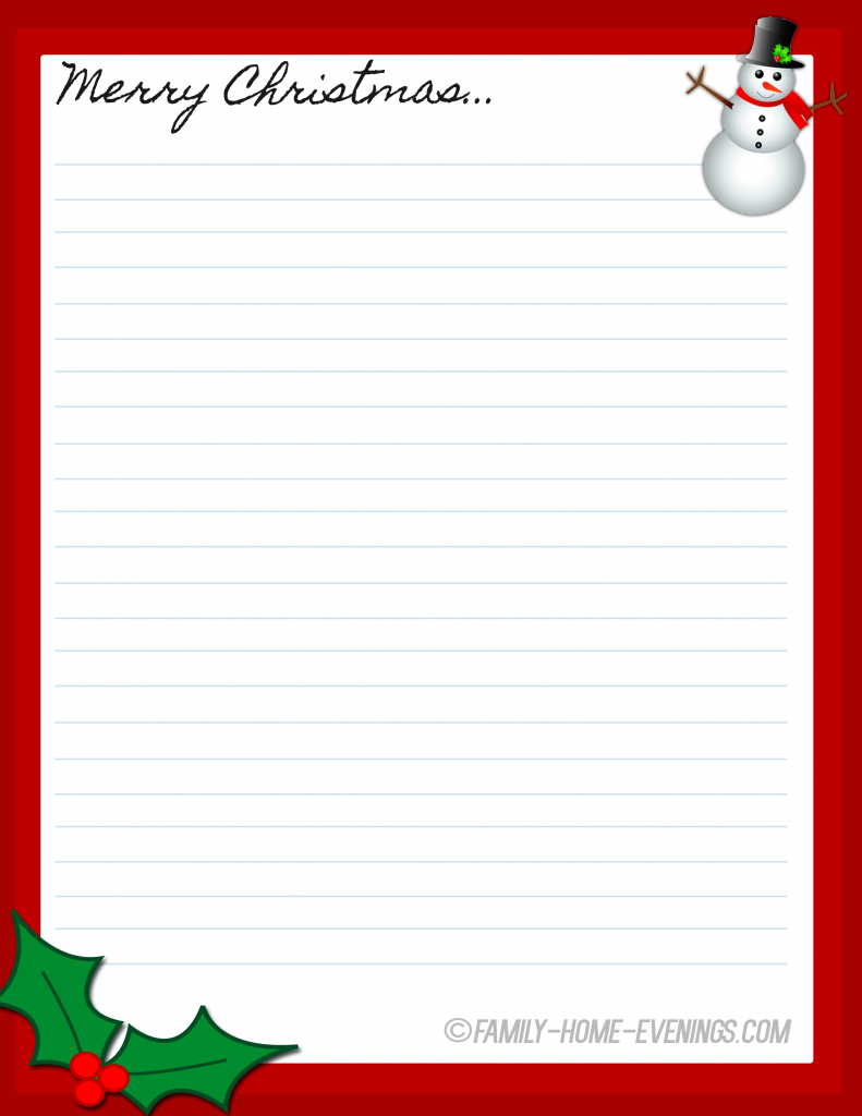 Free Printable Lined Christmas Stationery Printable Color Lined 