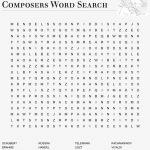 Famous Classical Music Composers Word Search Main Image Transparent   Free Printable Music Word Searches