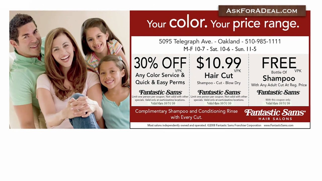Free Printable Coupons For Fantastic Sams Free Printable