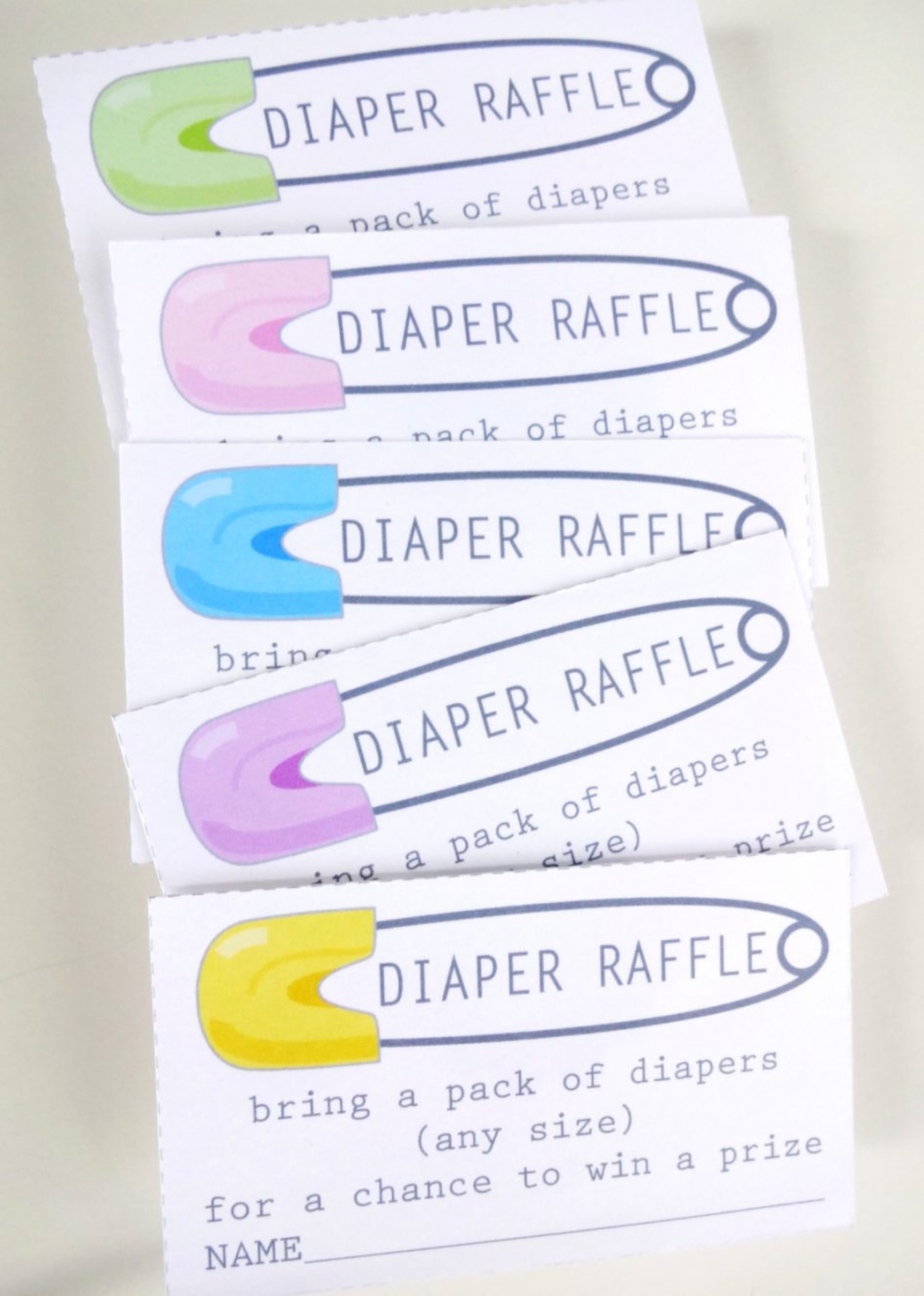 Free Diaper Raffle Template