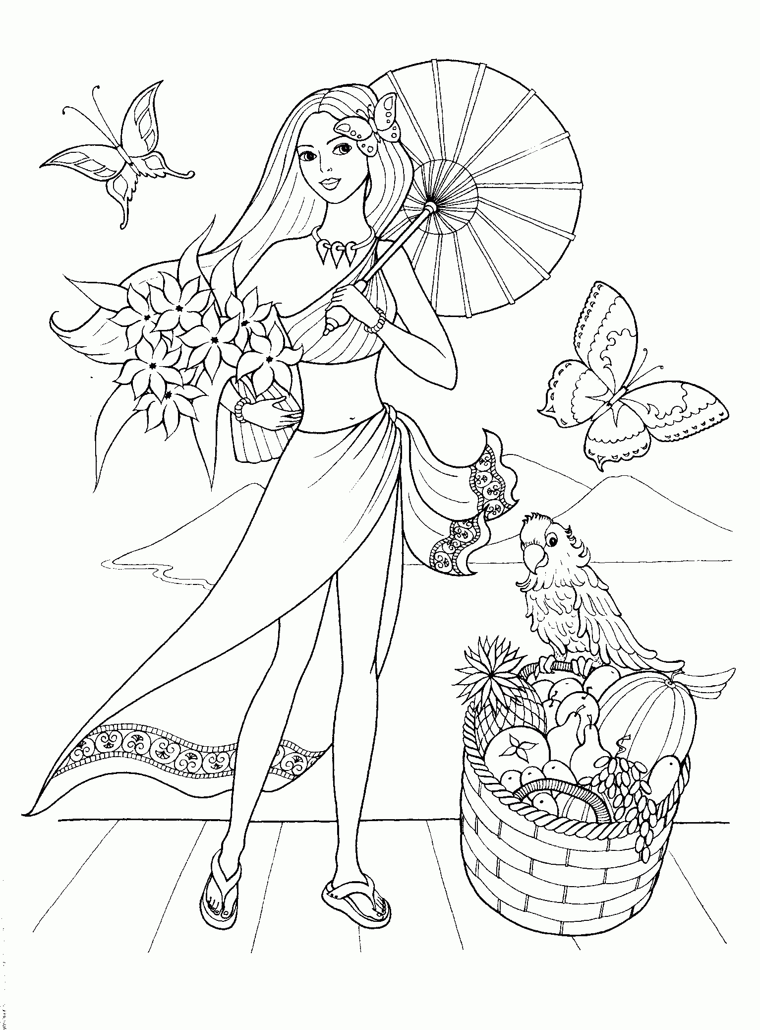 Fashion Coloring Pages | Fashionable Girls Coloring Pages 1 - Free Printables For Girls
