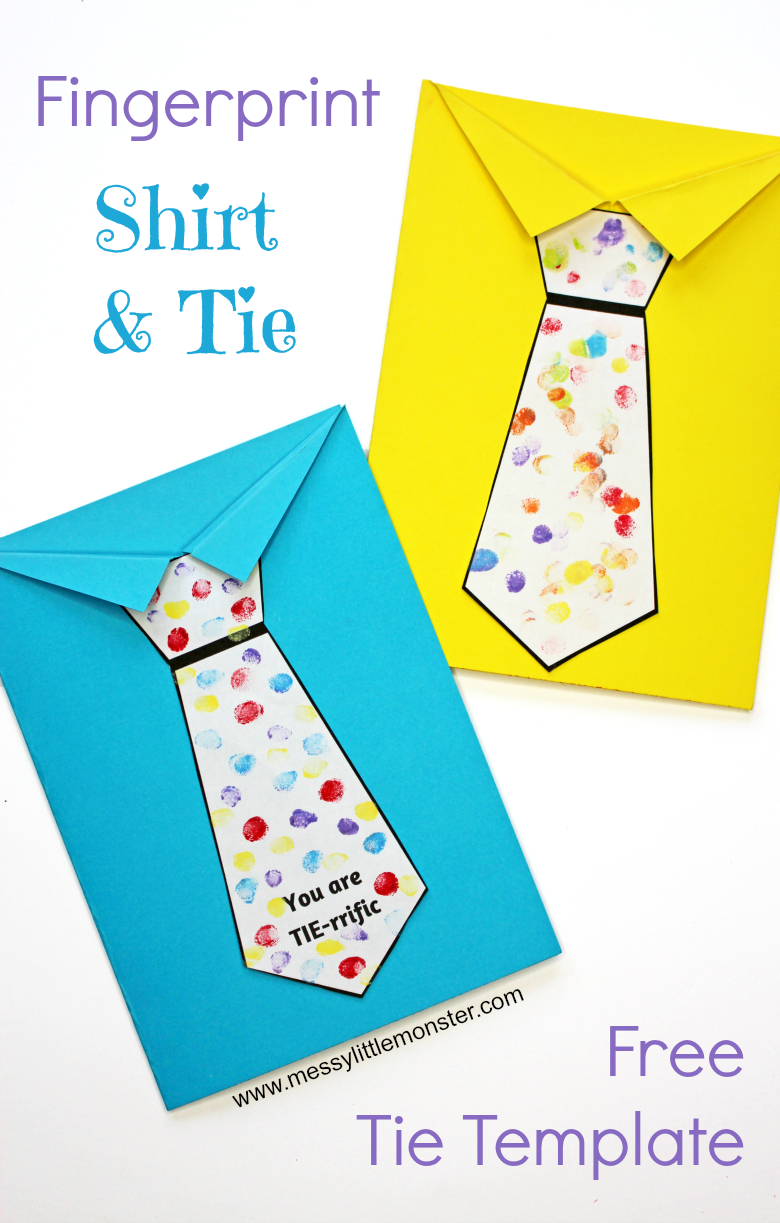 Father&amp;#039;s Day Tie Card (With Free Printable Tie Template) - Messy - Free Printable Fathers Day Cards For Preschoolers